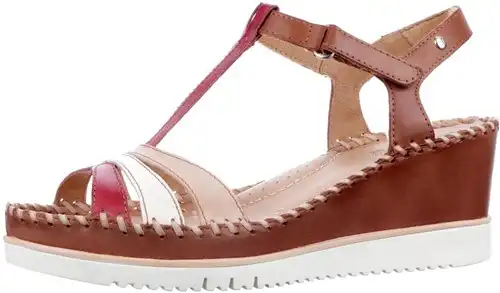 W3Z-1776C1 Pikolinos cognac/rood combi - maat 41 sandaal cognac/rood combi - maat 41 Calandschoen