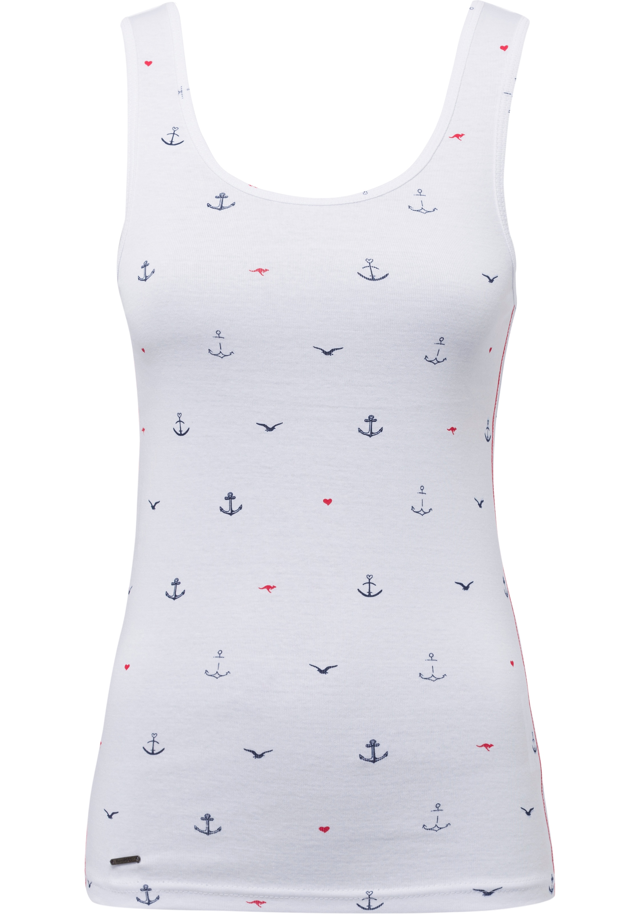 KangaROOS Ripptanktop Packung, 2-er Pack, 2 Stk. tlg. im Doppelpack - 1x uni + 1x bedruckt
