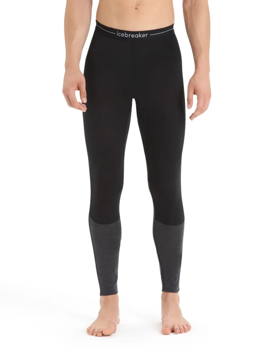 Icebreaker Men's 125 ZoneKnit™ Leggings Black/Jet Heather/CB