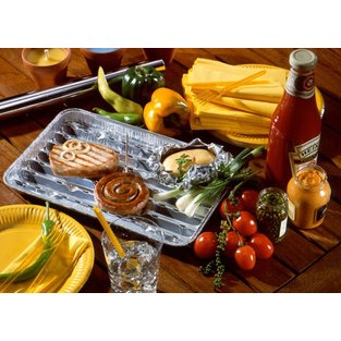 Plateau pour grillades en aluminium, rectangulaire