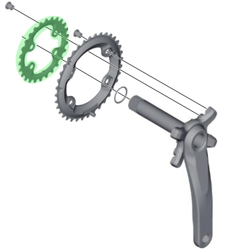 Shimano XT FC-M8000 2-fach Kettenblatt 26 Zähne (BC) kaufen | Bike-Discount