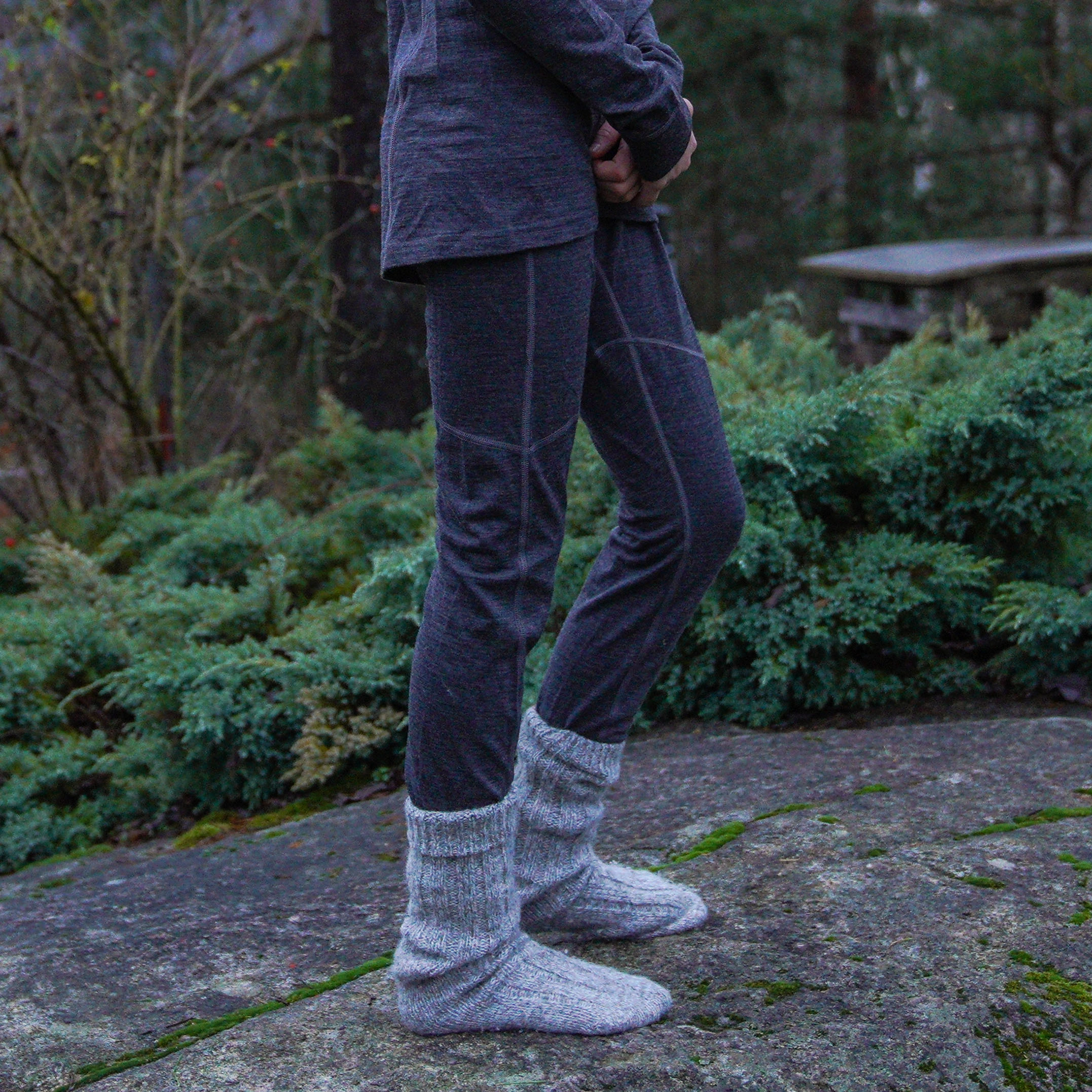 Inner:Pure Youth Tights Solid Dark Grey