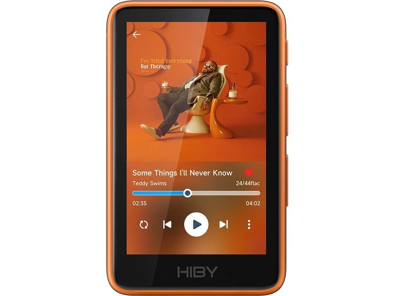 HiBy HiRes-Player R1 Orange Hochauflösender Musikplayer mit Bluetooth und WiFi