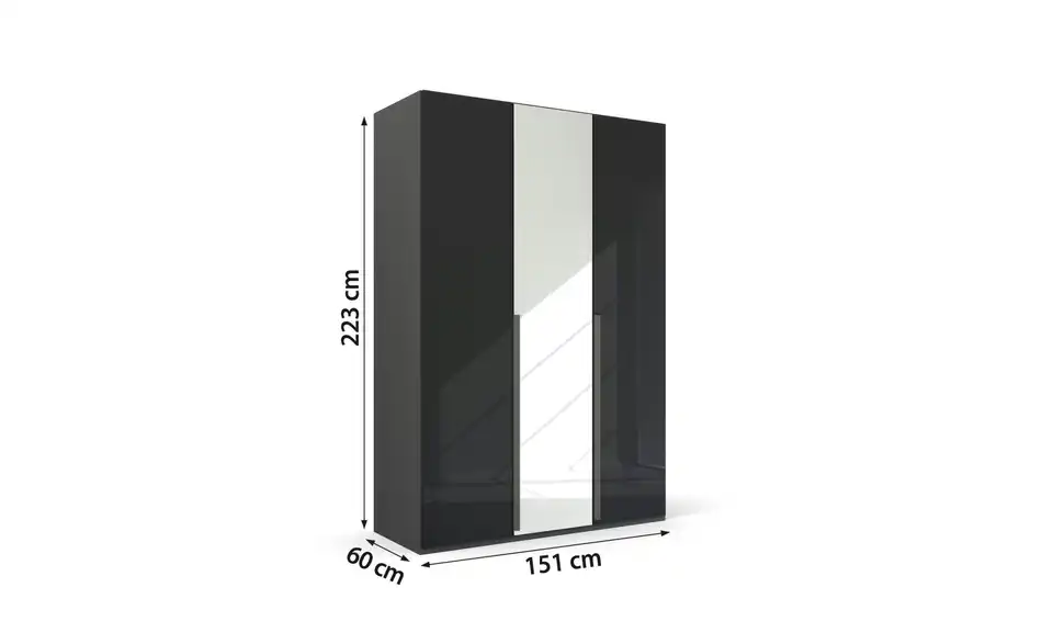 Drehtürenschrank 3 Stück 151 cm