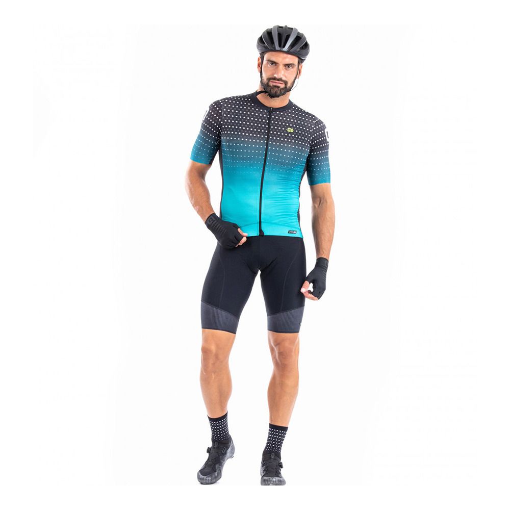 Ale BULLET - Maillot Homme black/aqua