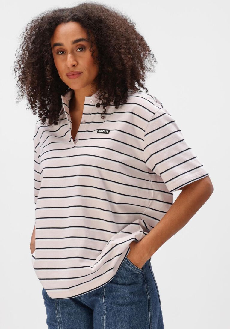 roze rotate polo jersey polo shirt