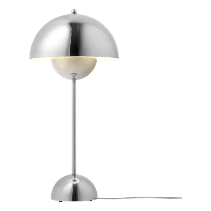 & Tradition Lampe à poser Flowerpot VP3, Verner Panton, 1969 | Chromé
