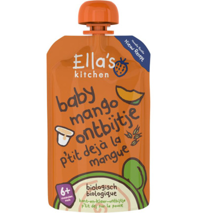 Ella’S Kitchen Baby Ontbijtje Mango 6+ Maanden Bio (100 gr)