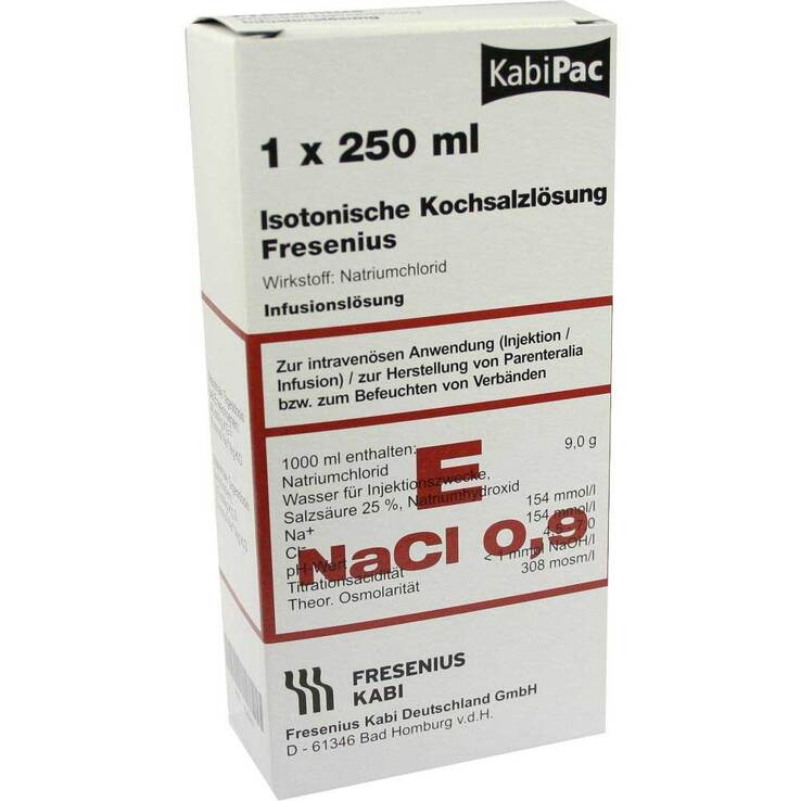 Kochsalzlösung 0,9% Plastikflasche Fresenius, 250 ml