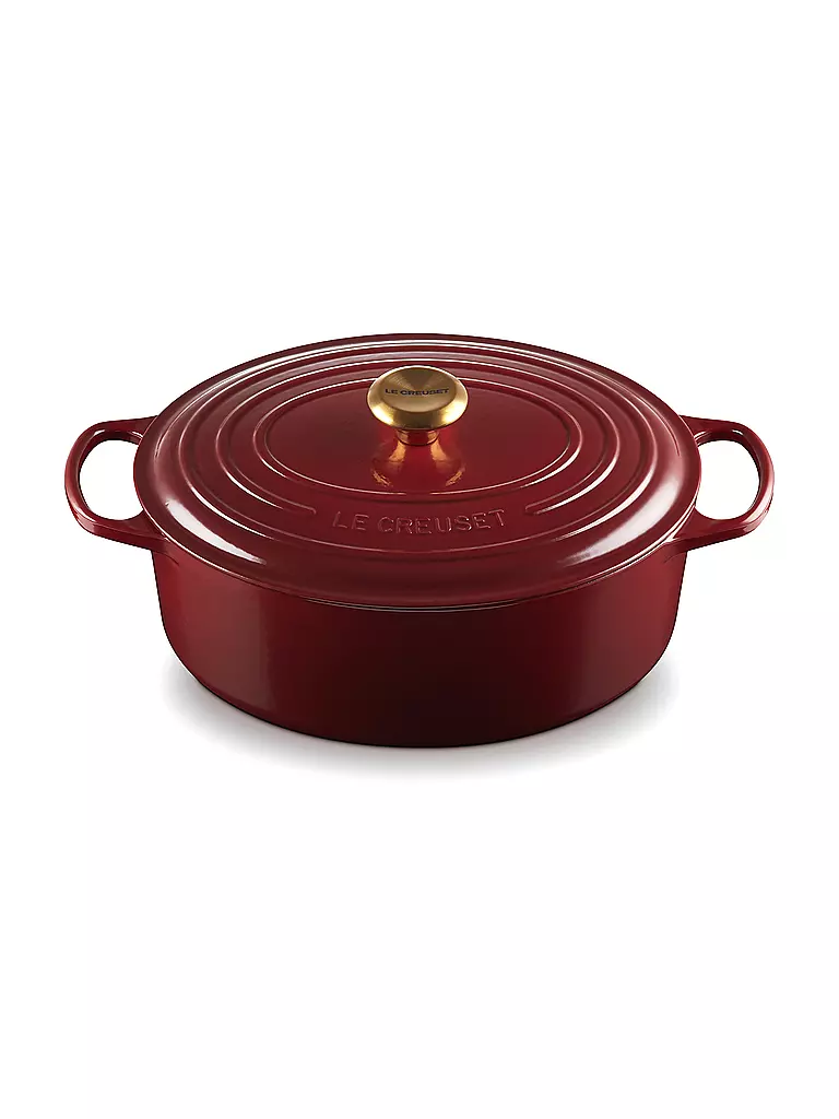 LE CREUSET Bräter rund SIGNATURE 31cm Garnet dunkelrot