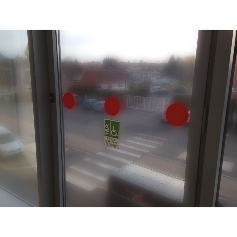 Ronds de Signalisation pour Surface vitrée par 60