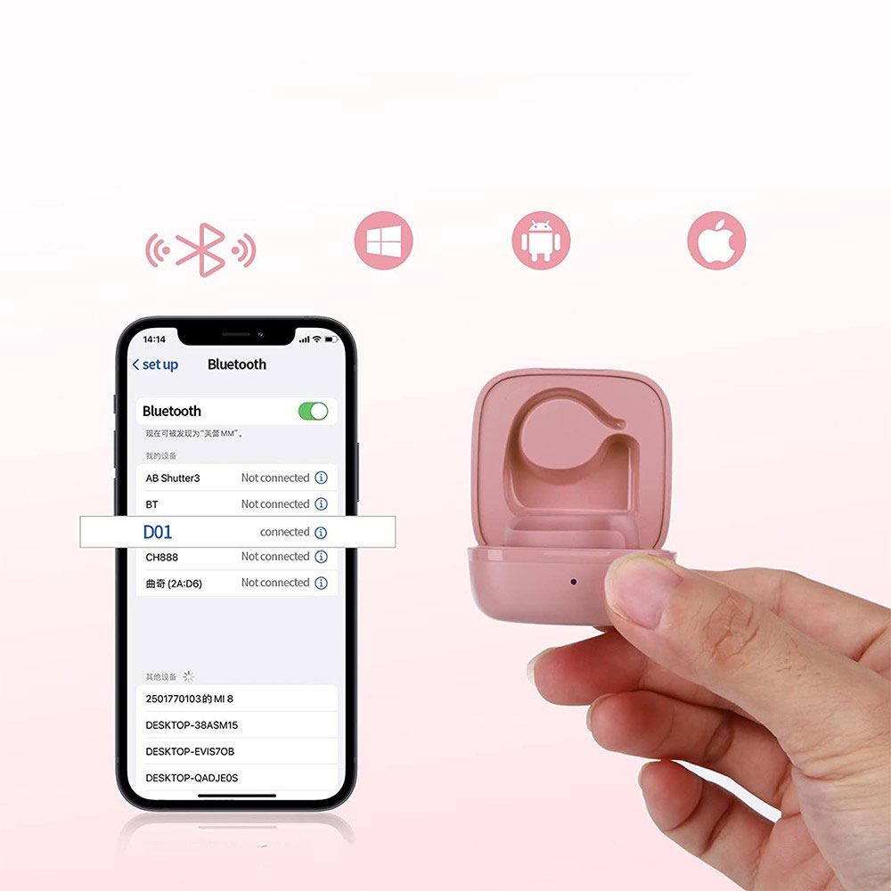 TikTok / Smartphone Fernbedienung Bluetooth Air Mouse Fernauslöser   Ladecase (iOS / Android) - Schwarz