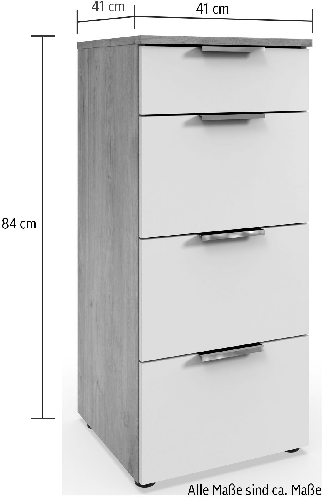Wimex Schubkastenkommode »Level by fresh to go« 4 Schubladen mit soft-close Funktion, 41cm breit, 84cm hoch