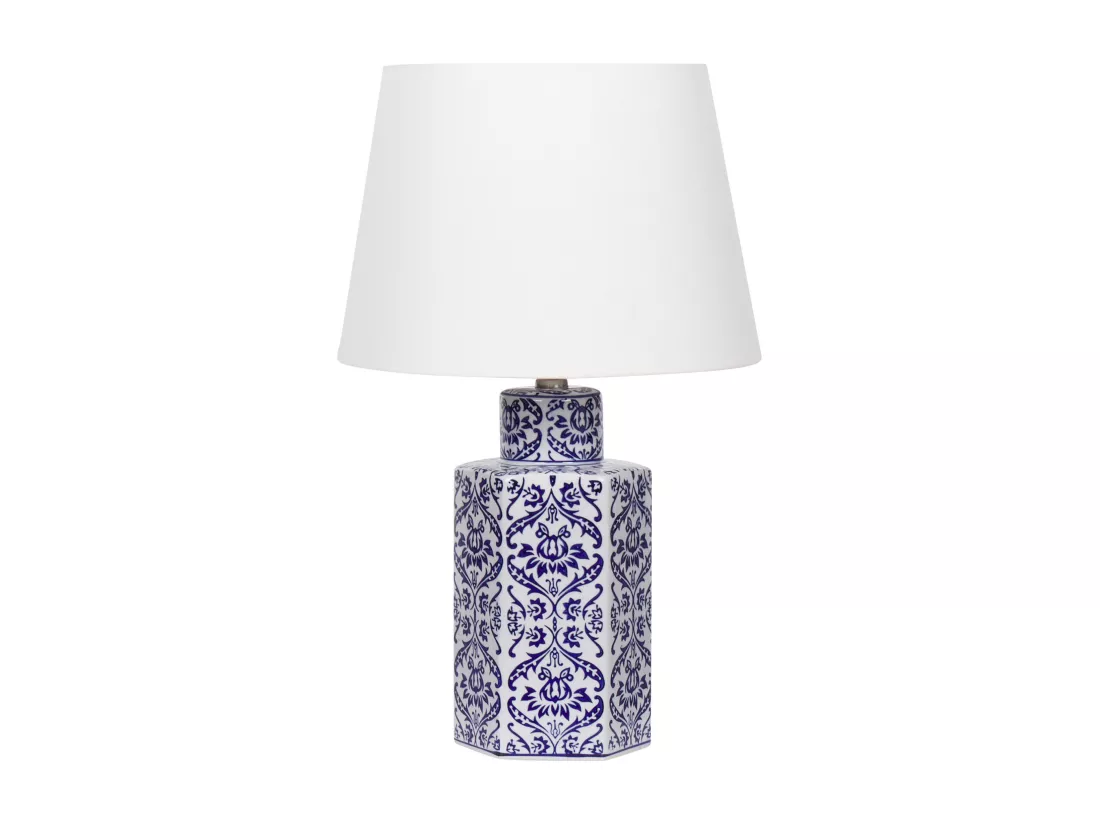 Lampe à poser MARCELIN Porcelaine Bleu