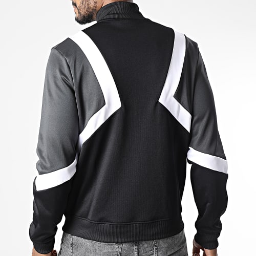 Veste Zippée Striped Noir