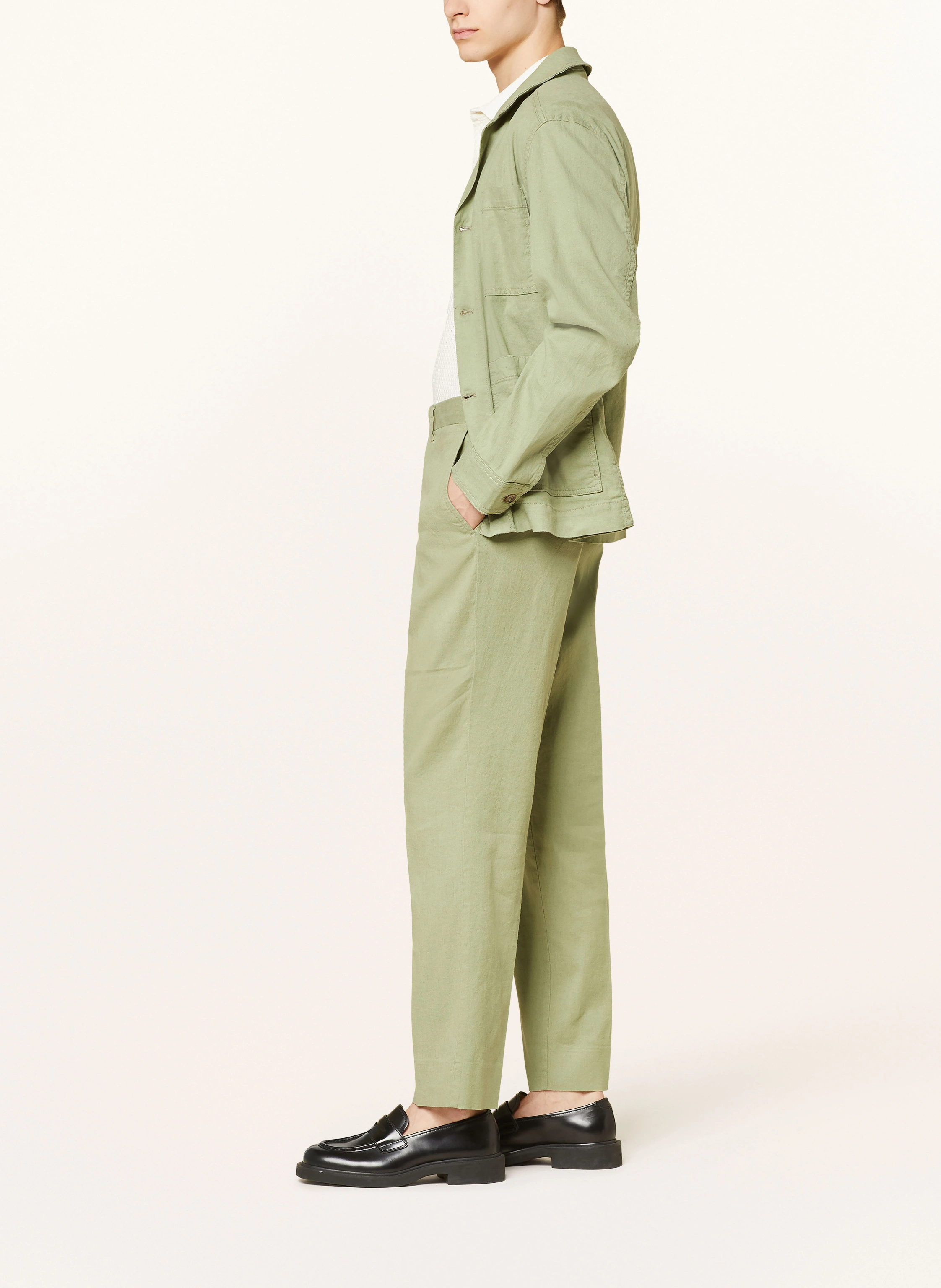 J.LINDEBERG Chino Regular Fit mit Leinen