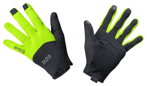 Paire de Gants Long GORE Wear C5 Gore-Tex Infinium Noir Jaune Fluo