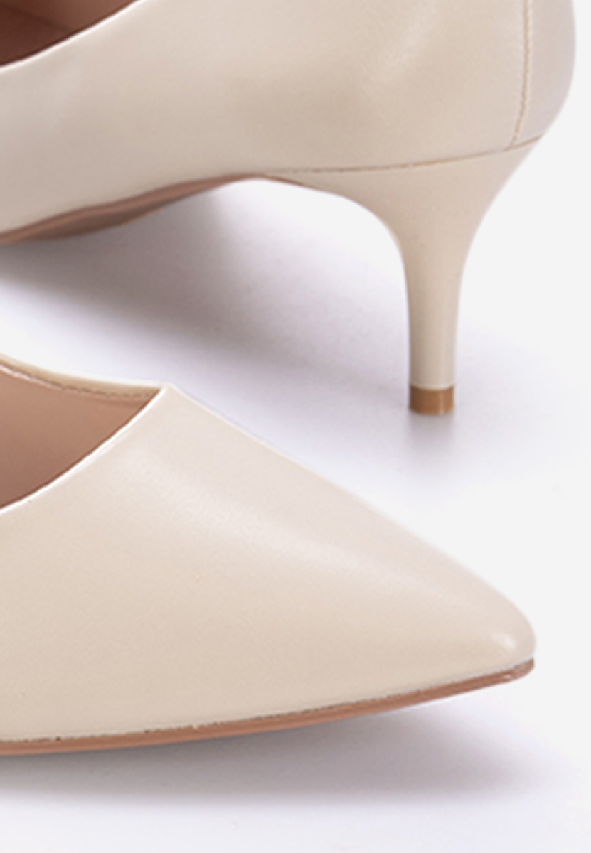 Chaussures à talon fin beige Modena