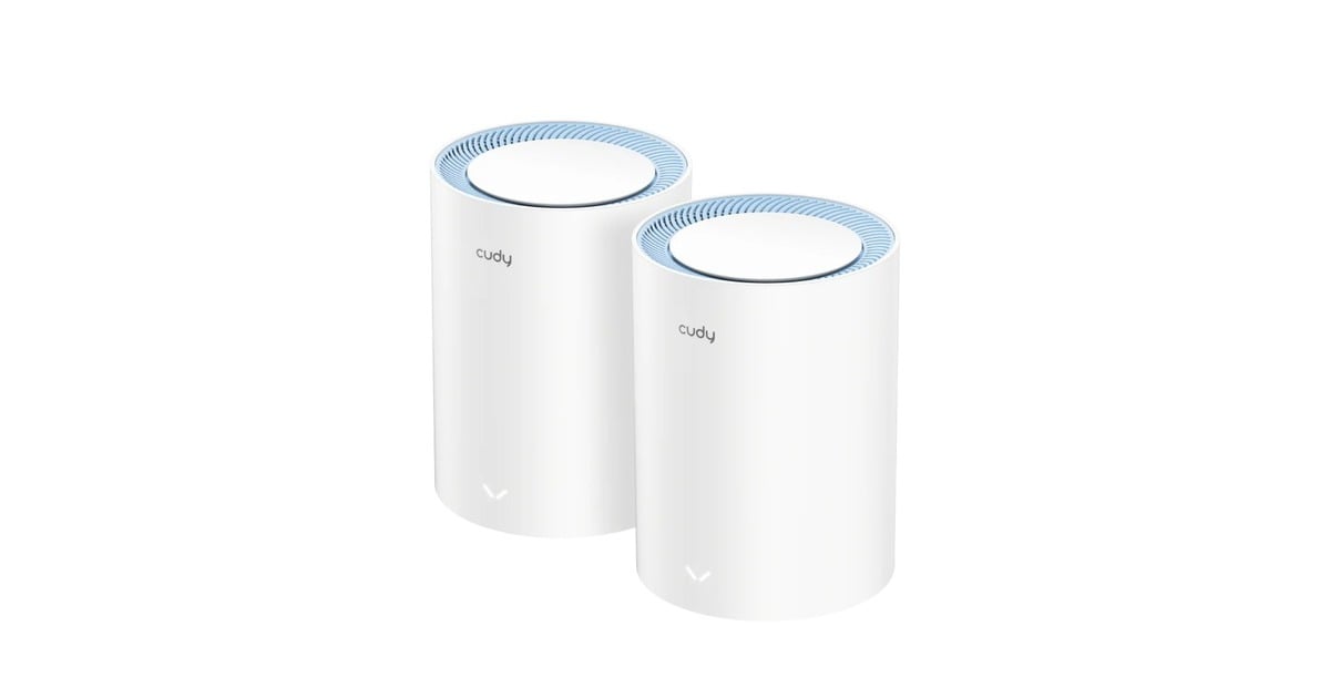 CudyAC1200 Mesh Wi-Fi System (2-Pack) mesh router  (Wit)