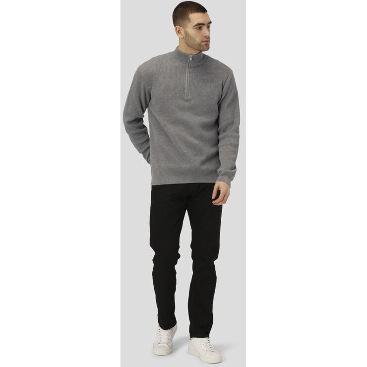 Clean Cut Copenhagen Mario Half Zip Light grey mel