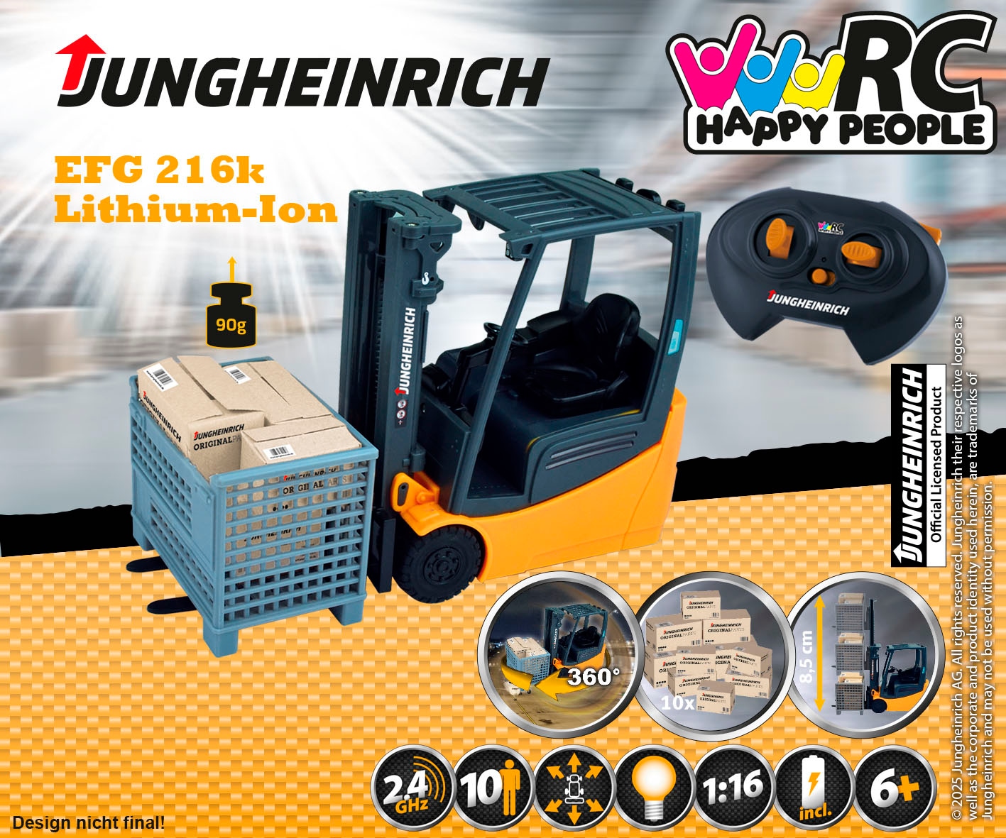 Happy People RC-Gabelstapler »Jungheinrich« mit Licht-Effekt