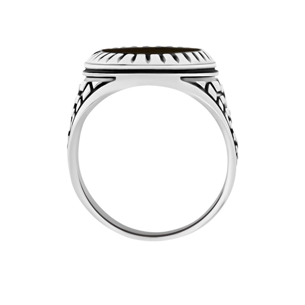 Bague Thimeo Argent Blanc Onyx