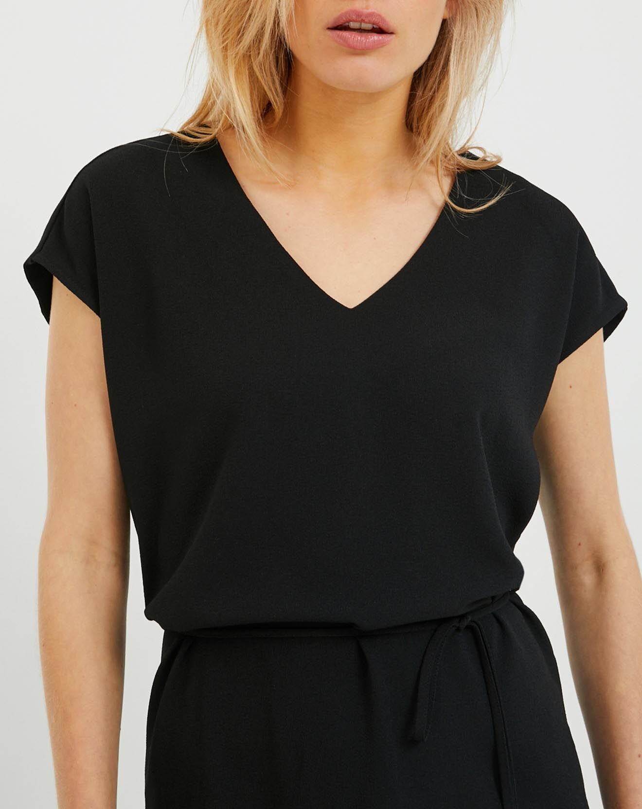Cyrillus Robe en crêpe ultra noire