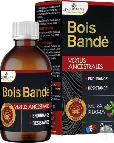 3 Chênes Bois Bandé Endurance Et Résistance Flacon 200ml