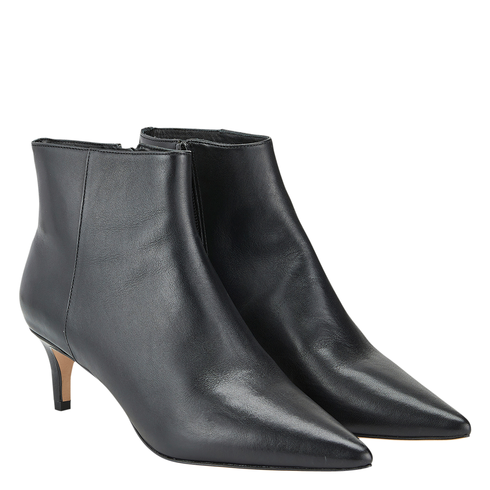 ZIVIA - Bottines à talons en cuir | Noir