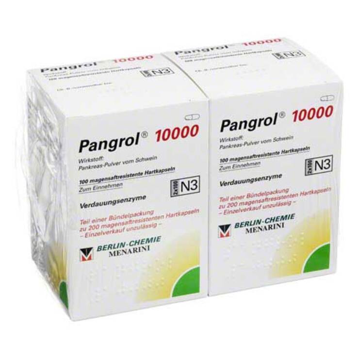 Pangrol 10000 Hartkapseln mit magensaftresistent überzogene Pell., 200 St