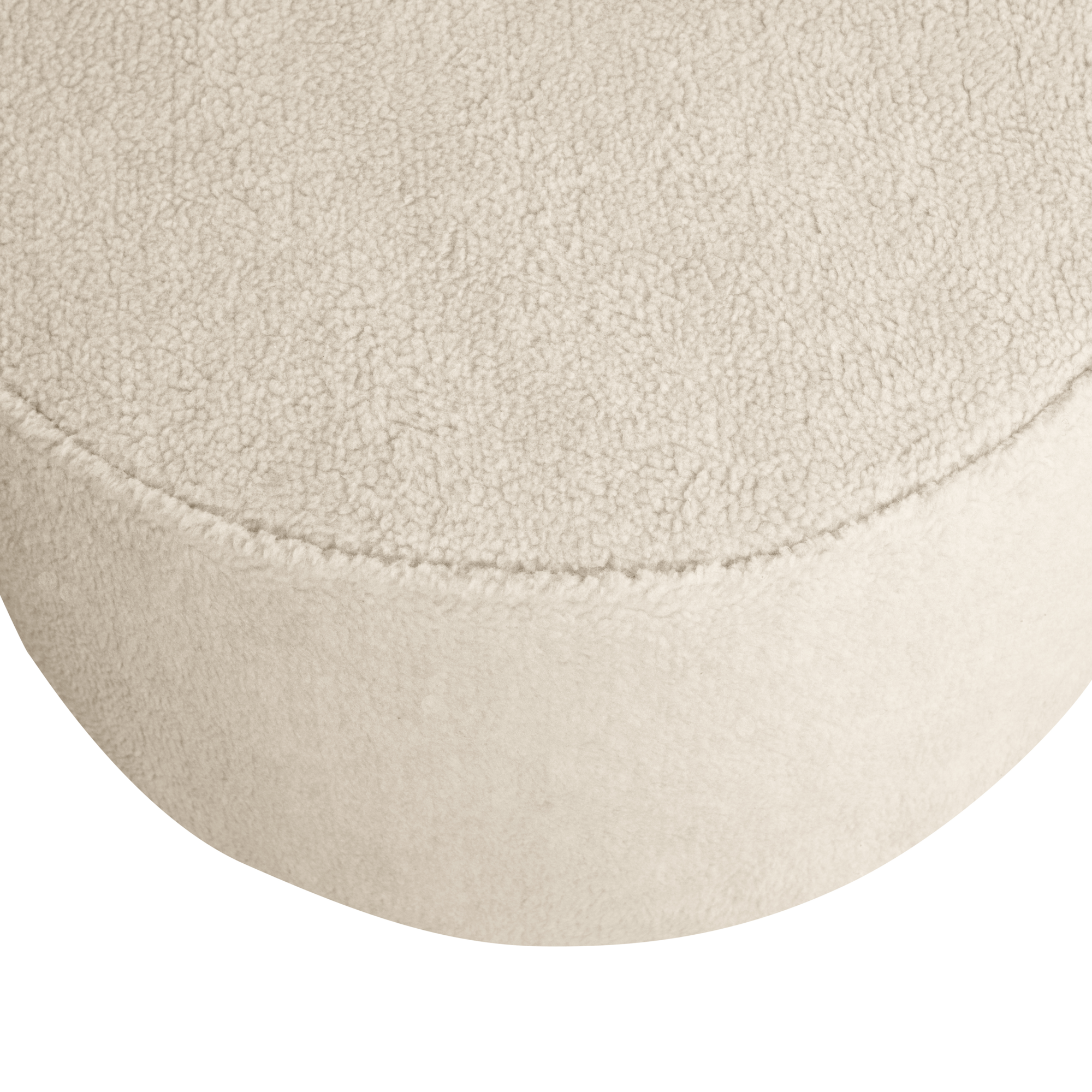 Poef Sara Laag Sara Poef Laag - Bouclé - Creme