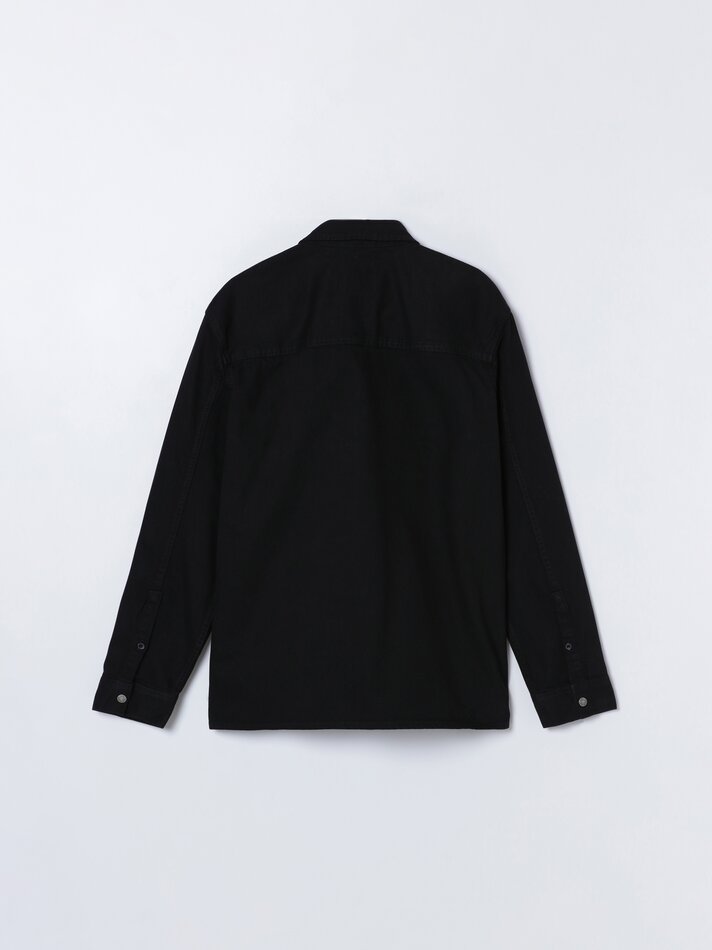 Sobretudo jeans - Preto