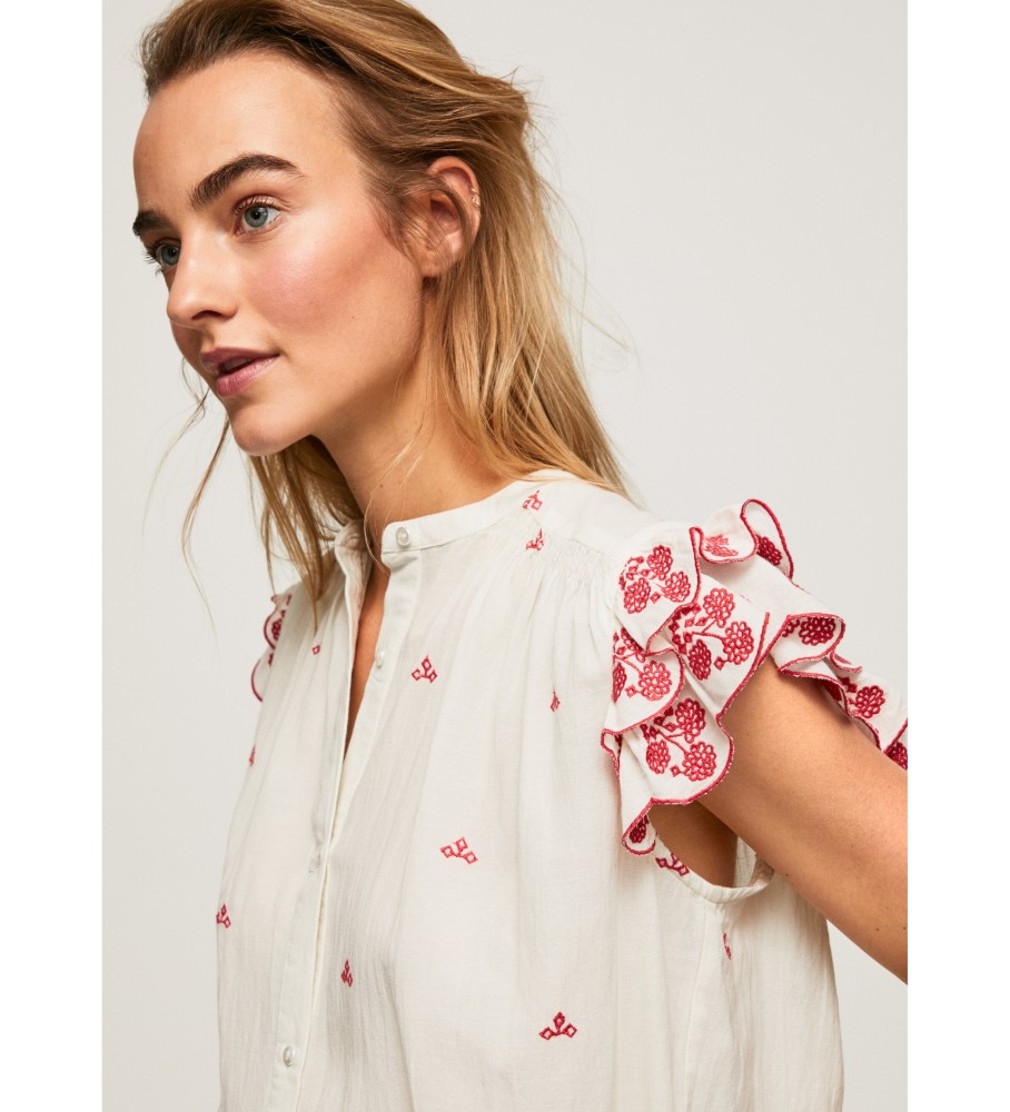 Blusa branca Antonine da Pepe Jeans