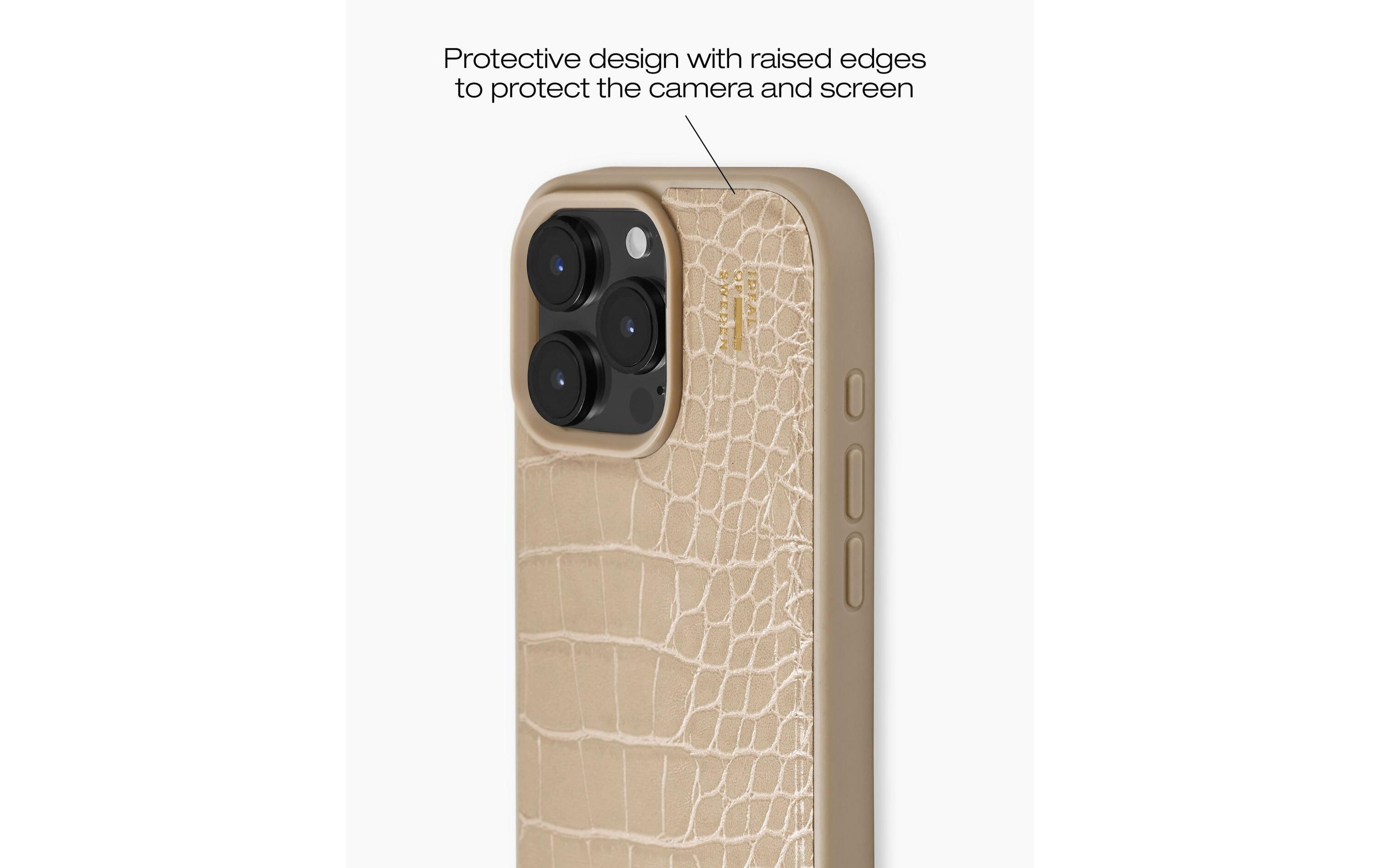 Back Cover Croco iPhone 16 Pro BeigeBackcover für das Apple iPhone 16 Pro