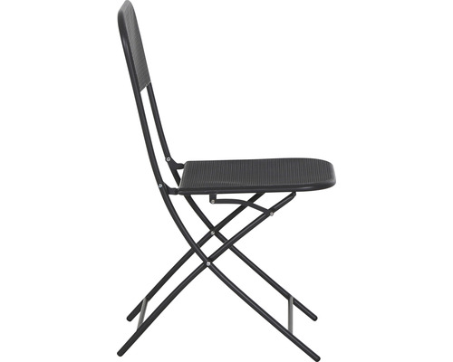 Siena Garden 2-zits balkonset bestaande uit: tafel, 2 stoelen, antraciet aluminium, opvouwbaar