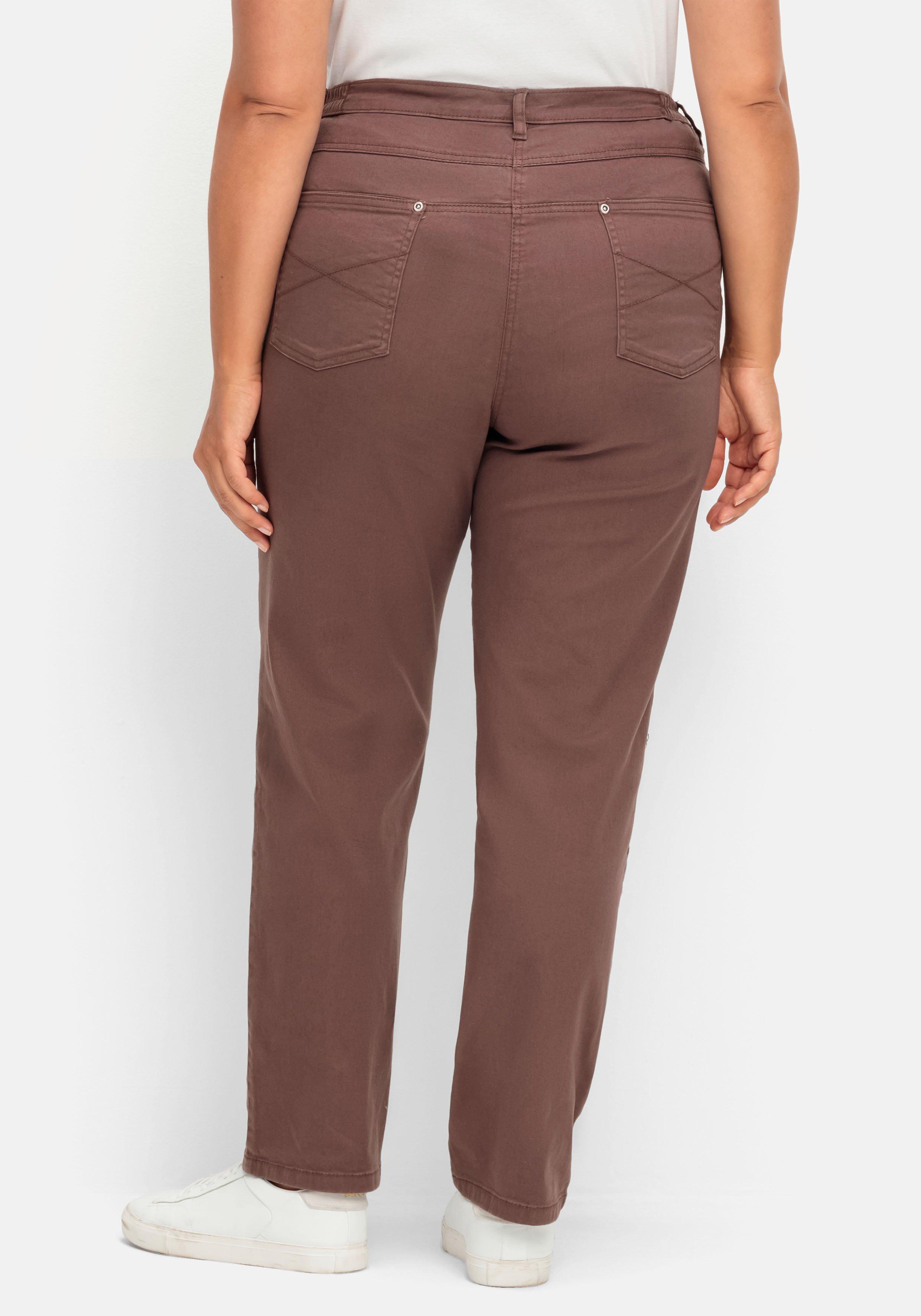 Gerade Stretch-Jeans mit Komfortbund