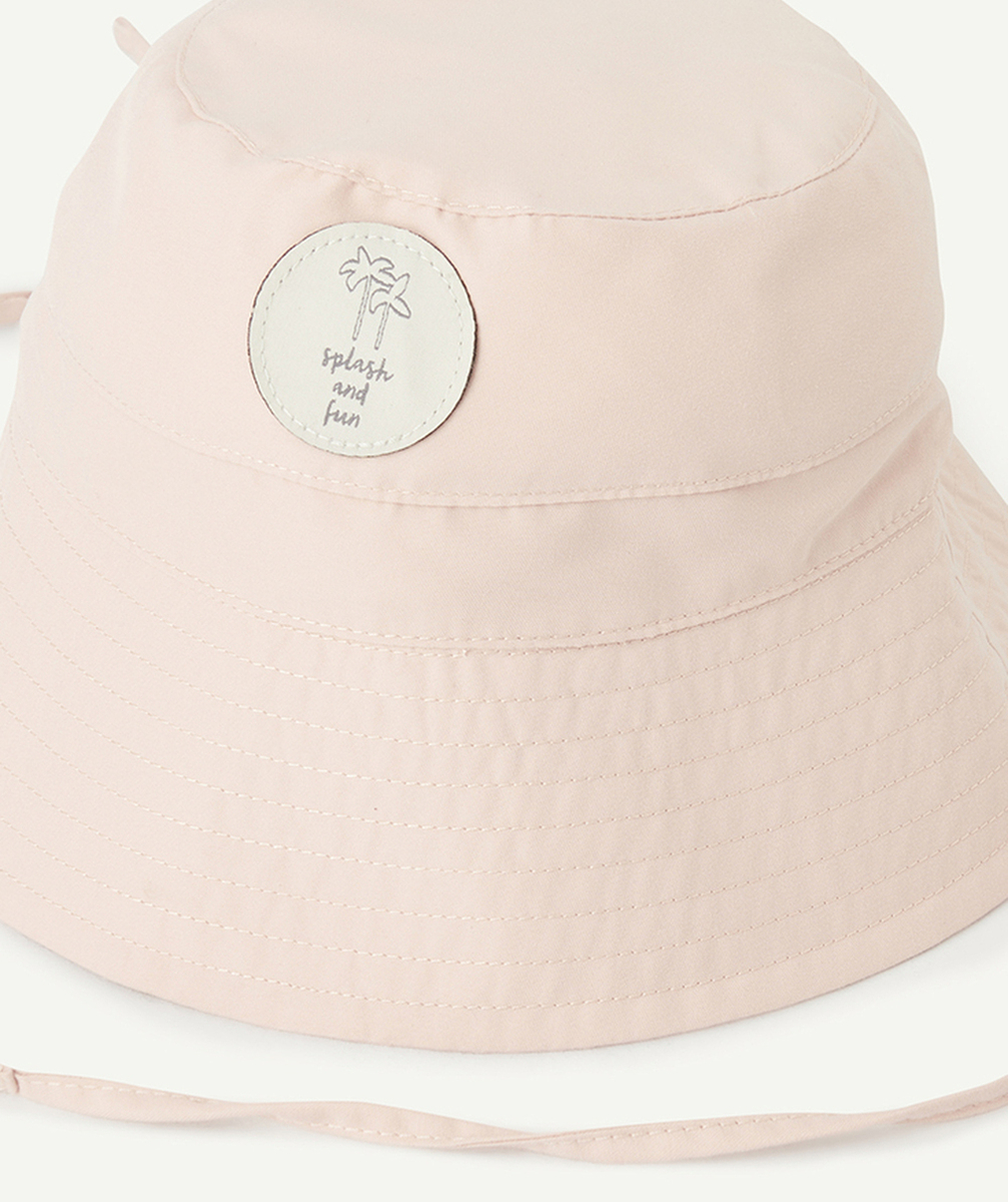LASSIGBOB ANTI-UV BÉBÉ FILLE ROSE AVEC CORDONS