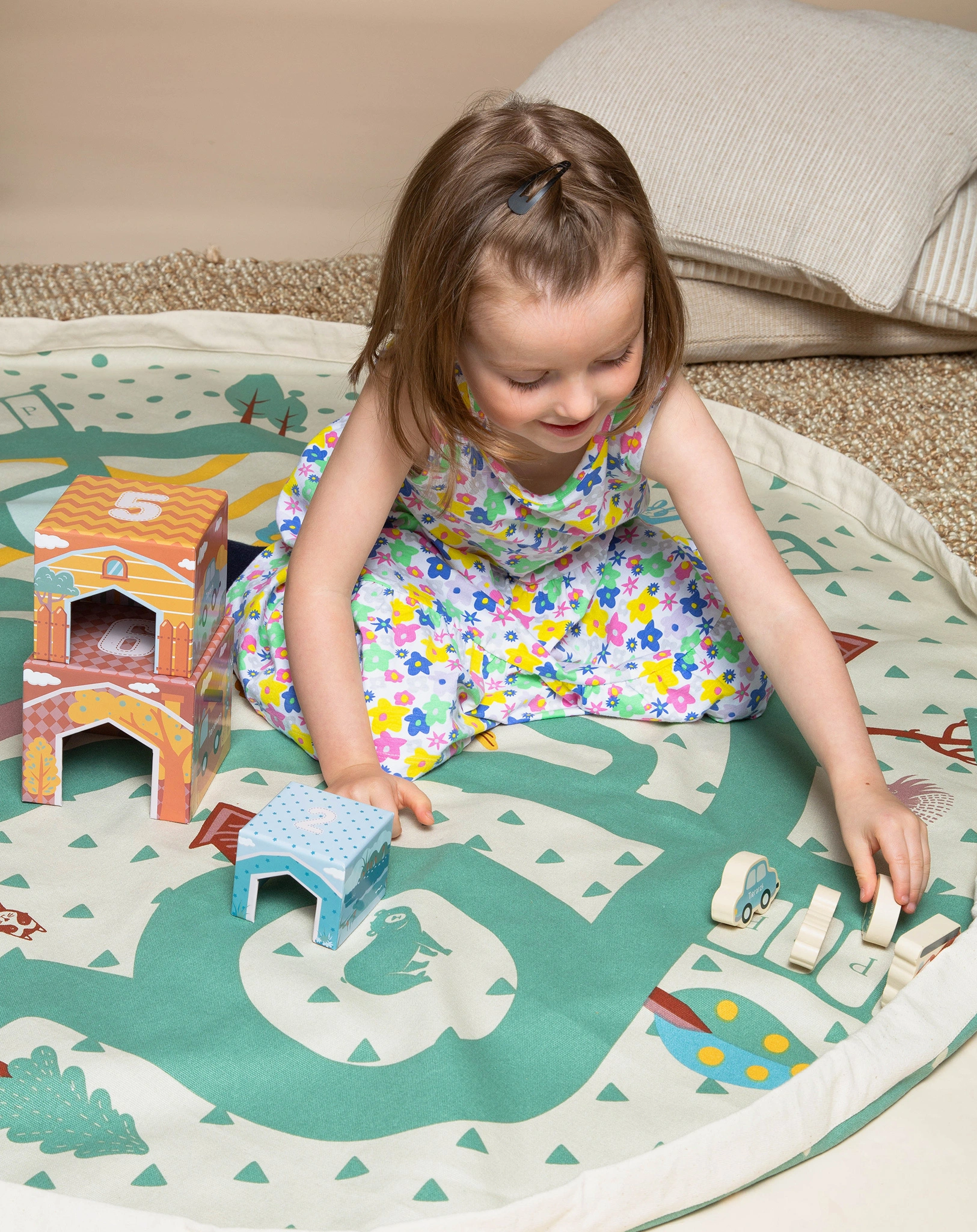 Indoor-Spielzeugsack WALD (140cm) in moosgrün