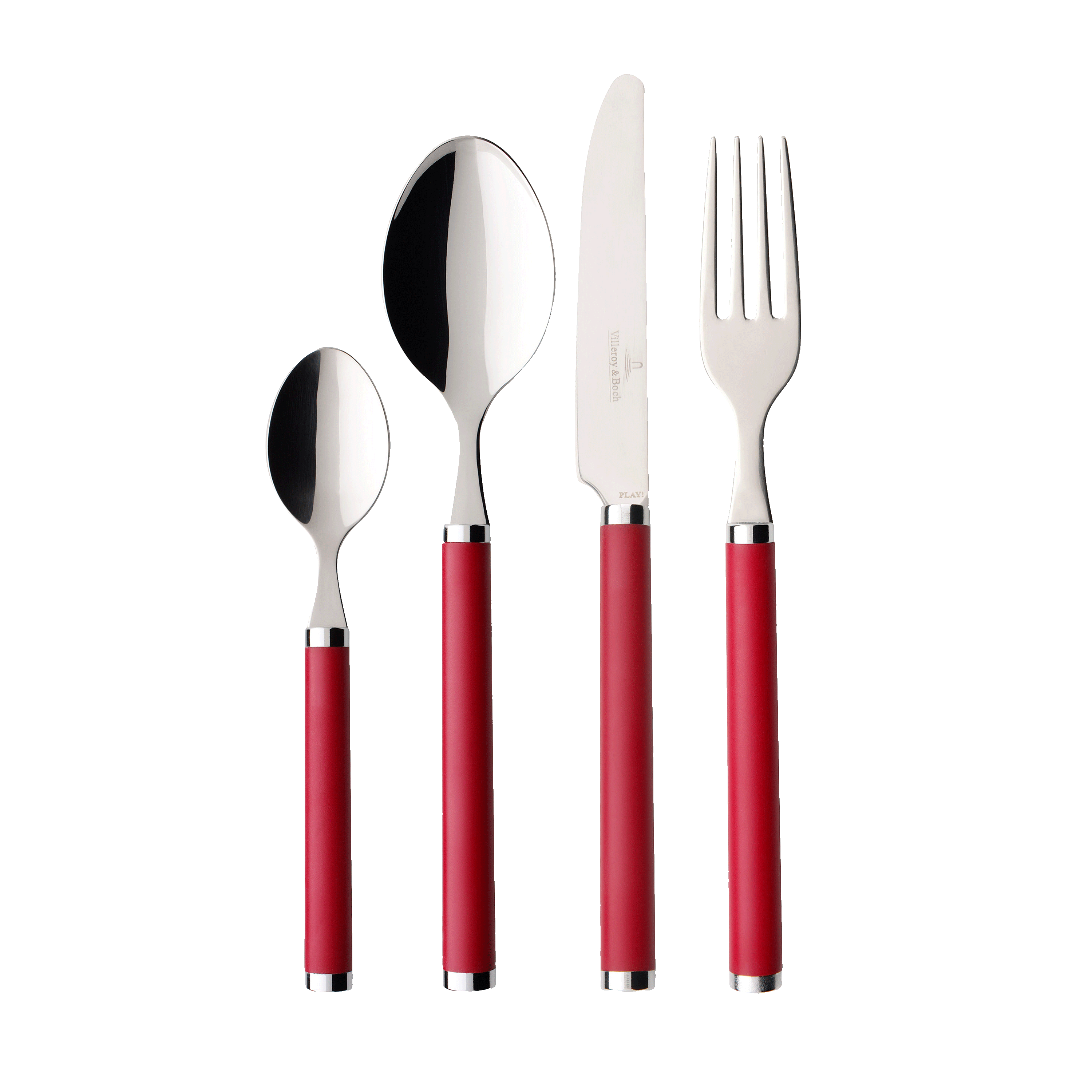 Play! 24-piece flatware set Red