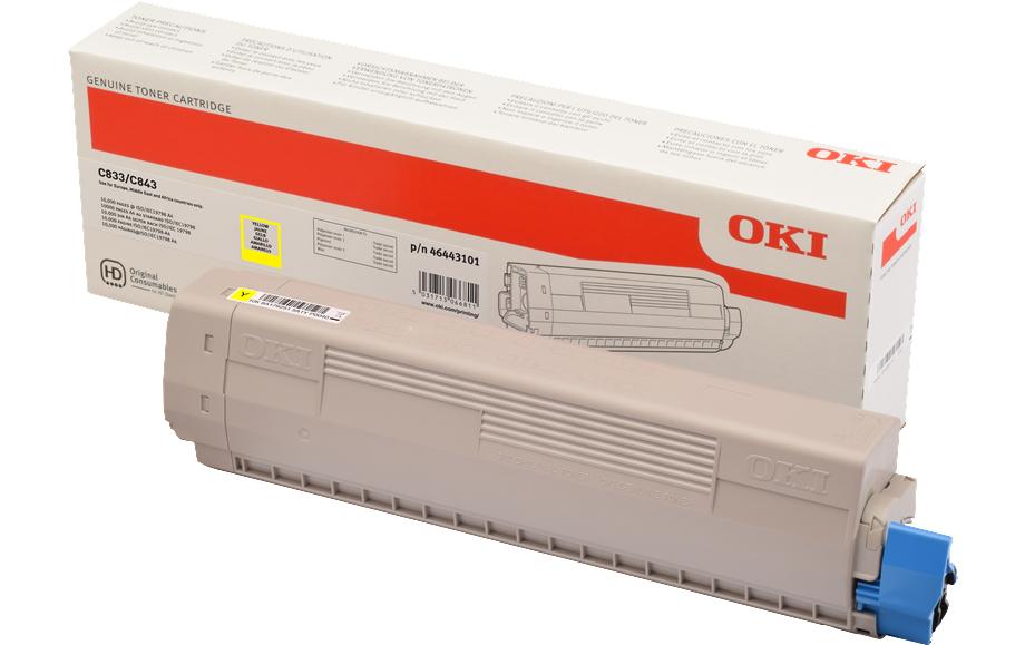 Toner 46443101 Yellow<br>Toner, Yellow