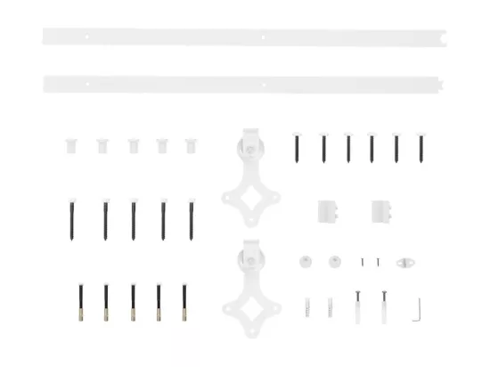 Porte coulissante et kit de quincaillerie 95x210 cm pin massif