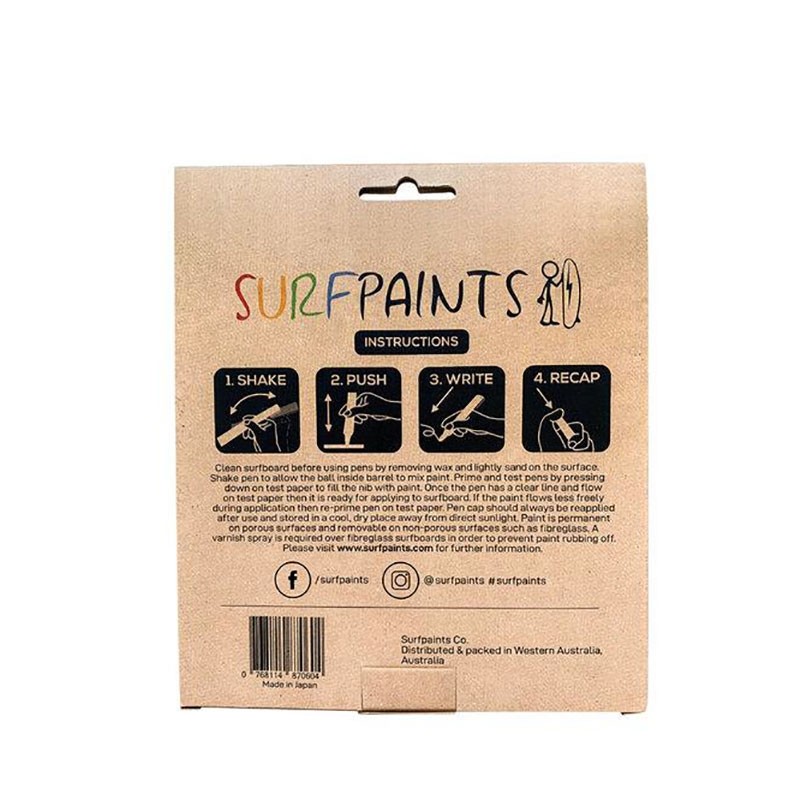 Surfpaints Surfpaints -  BLACK - Pack 8