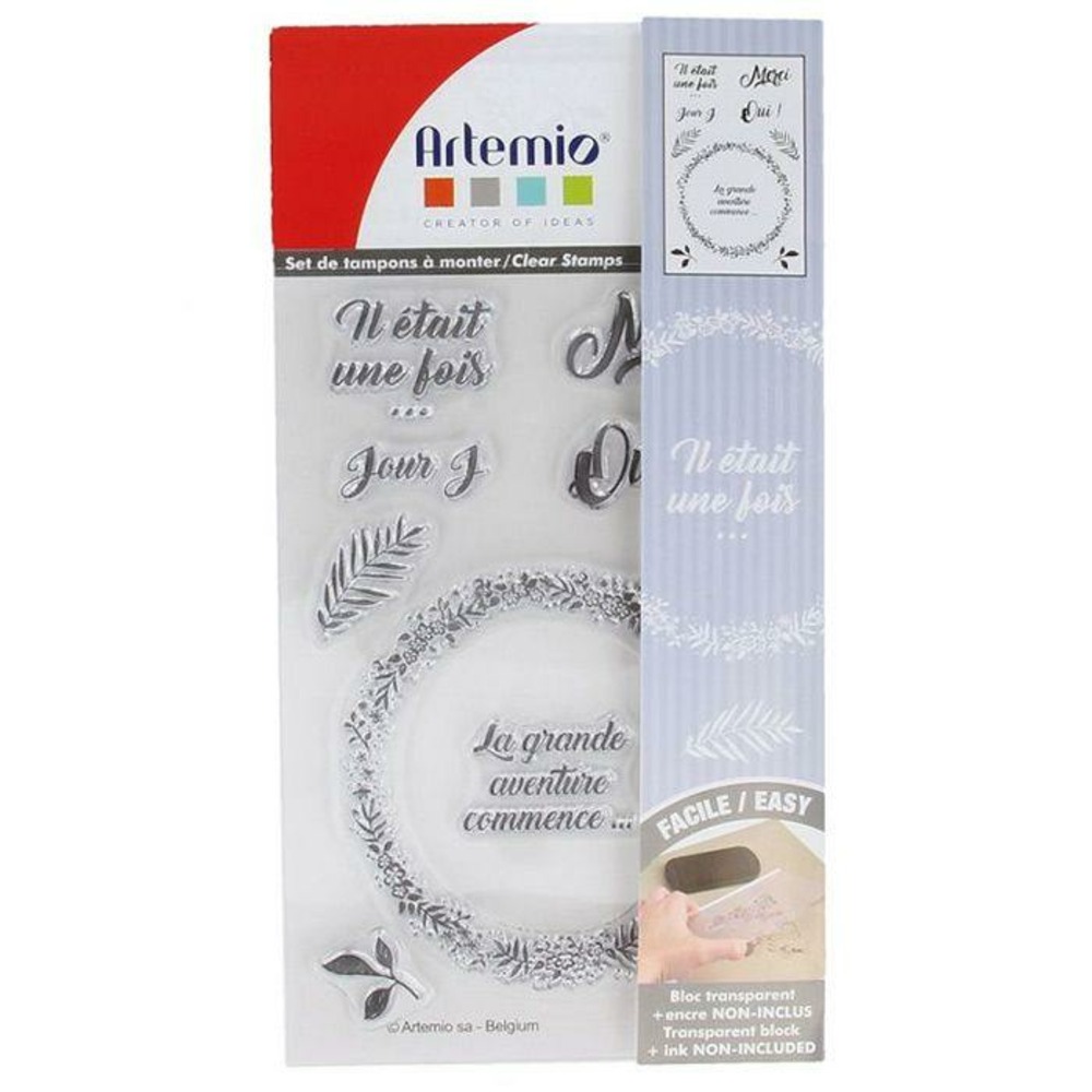 Tampons transparents 9 x 14 cm - amour & mariage