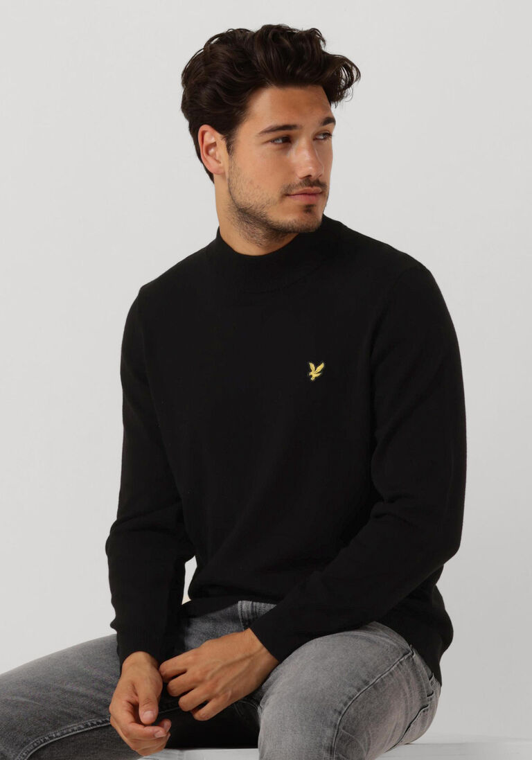 LYLE & SCOTT zwarte lyle & scott coltrui roll neck jumper