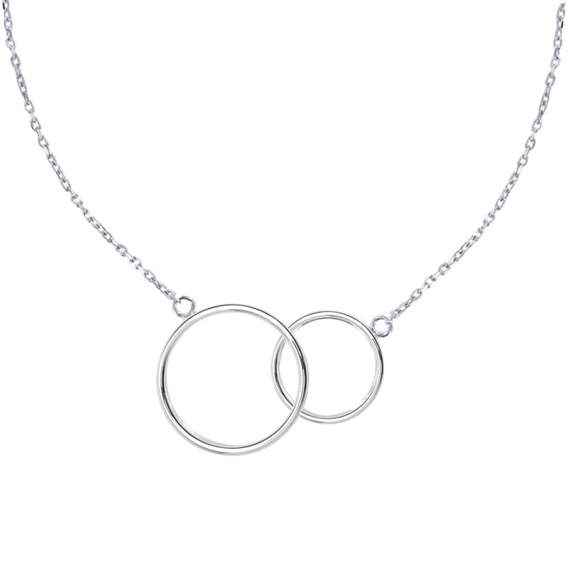 Collier Argent Deux Cercles