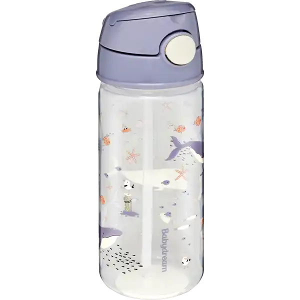 Kinder-Trinkhalmflasche 540ml  /  BLAU