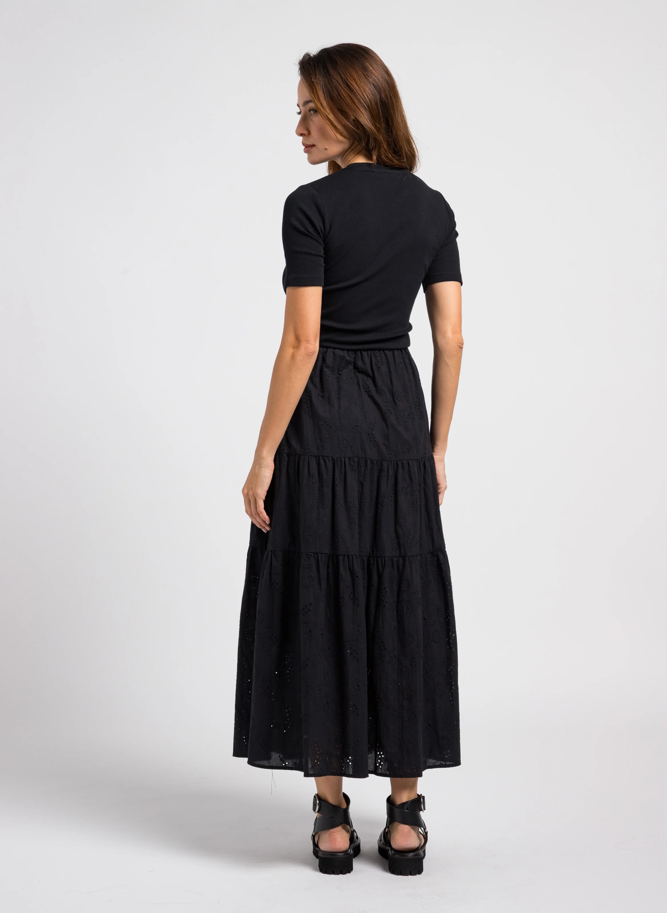 SAALEXO - Tee-shirt manches courtes en coton organique | Noir