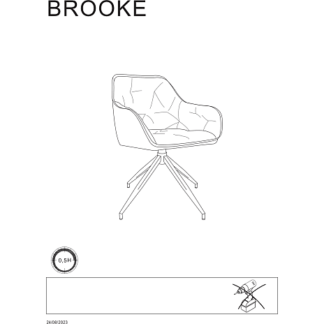 Brooke spisebordsstol - grå
