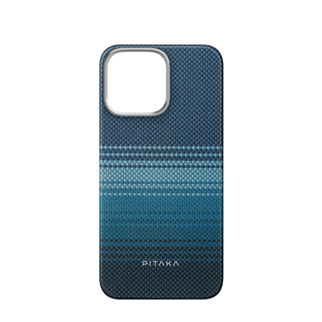 iPhone 16 Pro Max MagEZ 5 Fushion Weaving MagSafe Aramid Schutzhülle (KI1601MOM) - Moonrise (Blau / Schwarz)