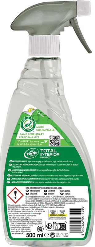Turtle Wax - Total Interior Shampoo - 500ml - Interieurreiniger